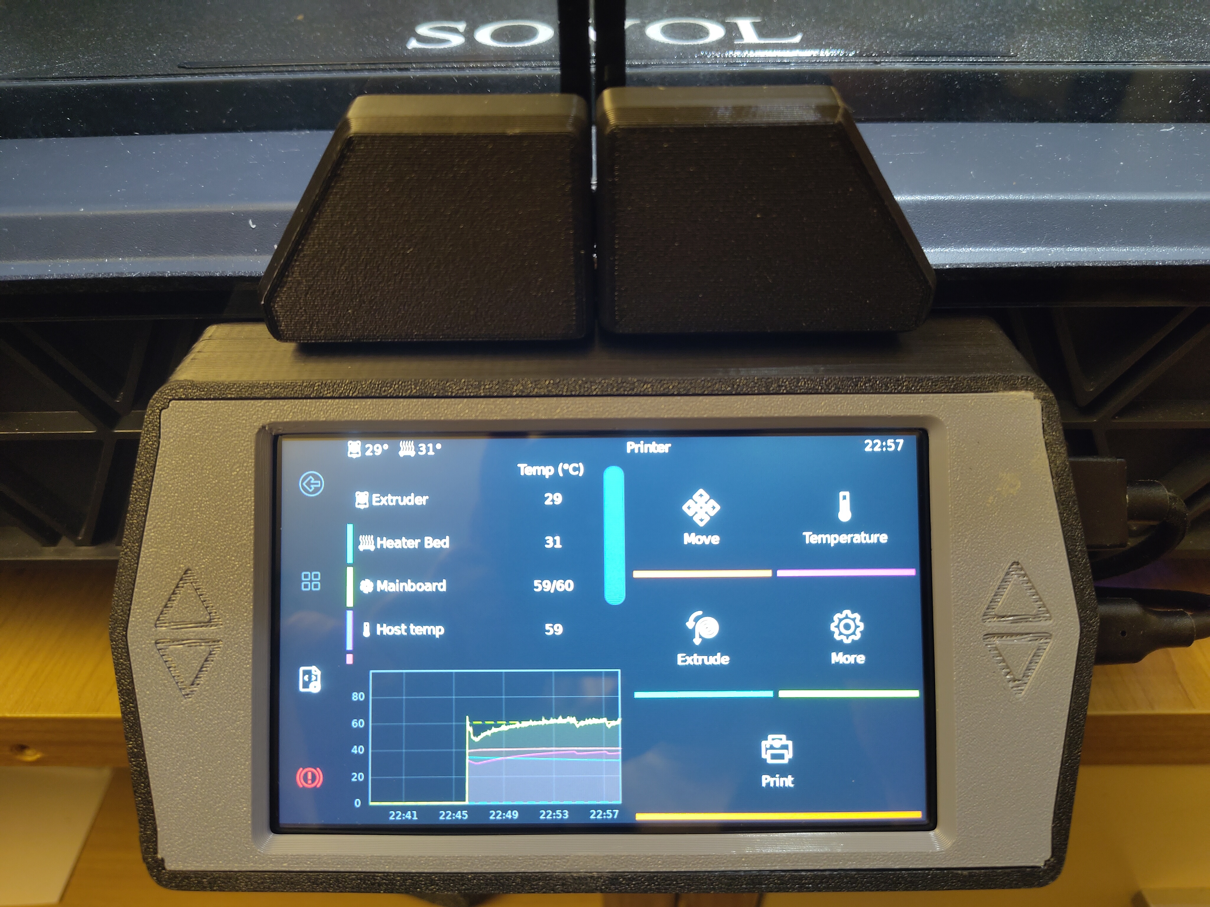 Display Mount for the Stock Enclosure Kit (Sovol's MKS IPS50 5Inch)