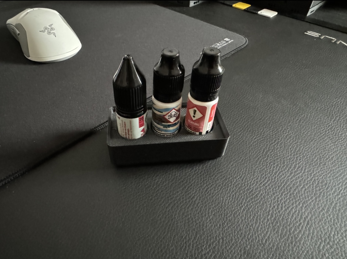 3x 10ml Liquid Bottle Holder Gridfinity