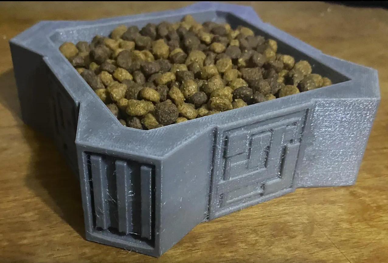 Square Pet Bowl - Geometrical Expression