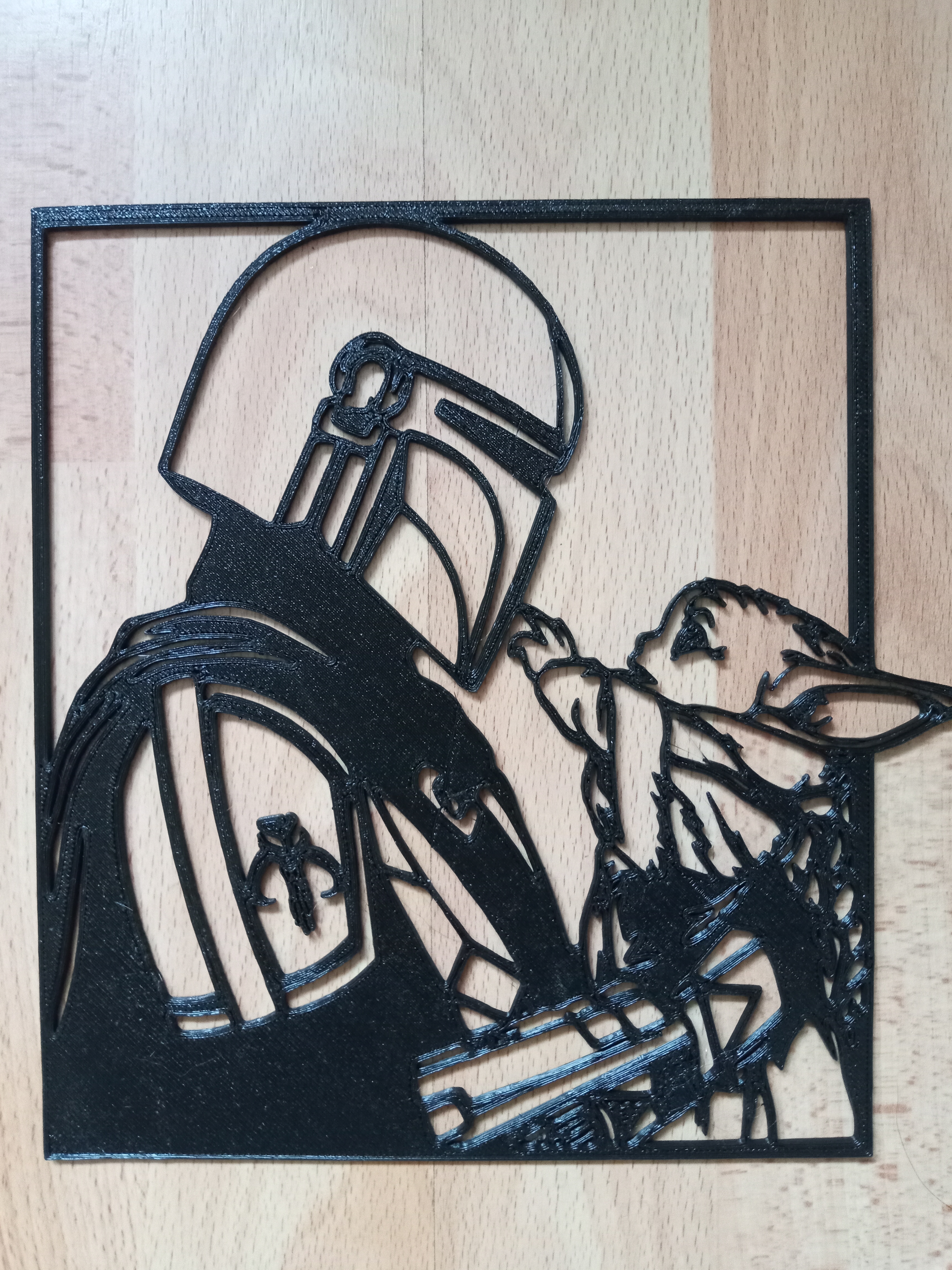 Mandolorien mit Grogu Bild 2D wall art