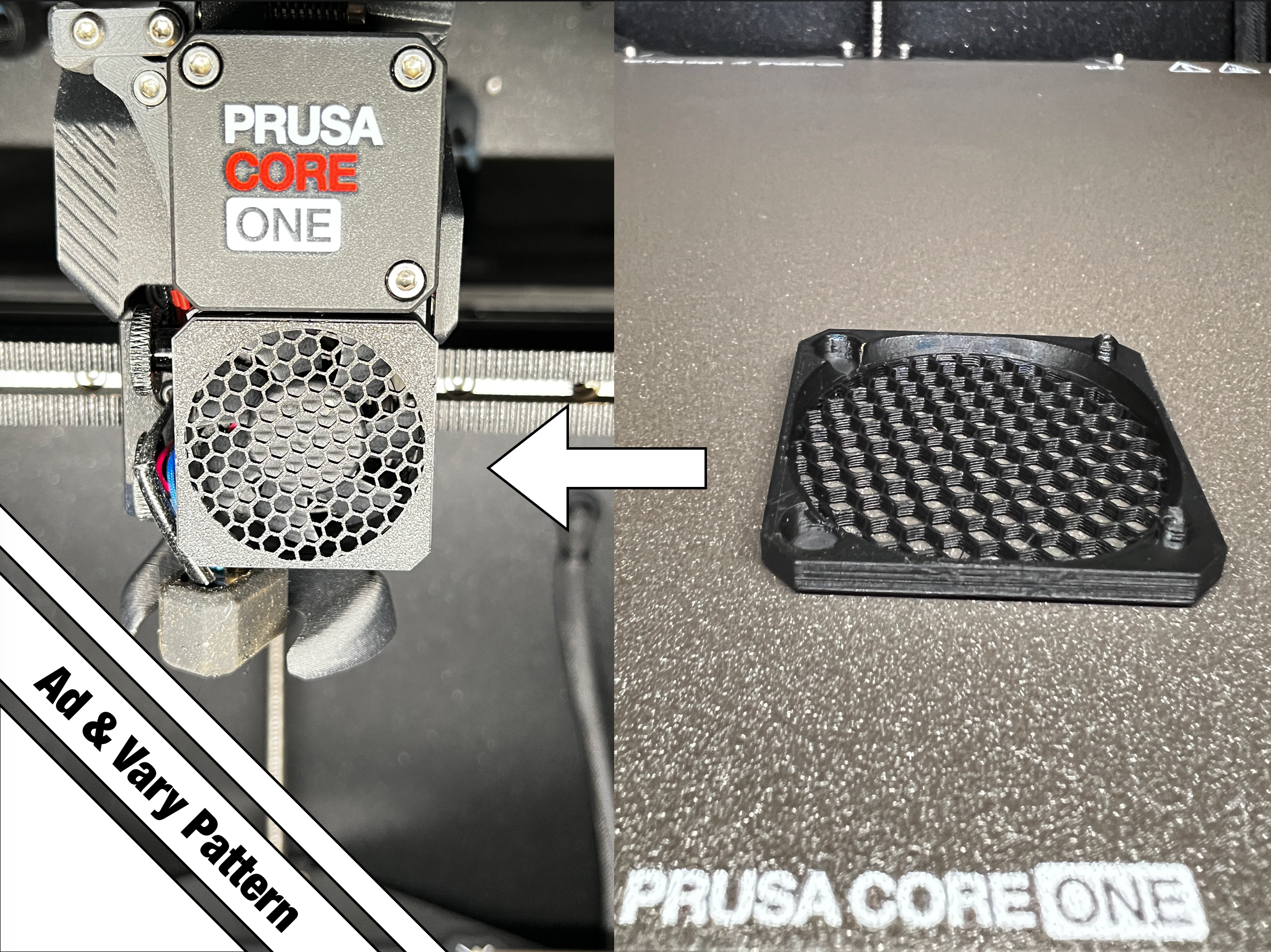 Snap on CoreOne Extruder Fan Grill Cover - Remake of @IceCube Sol. cover design