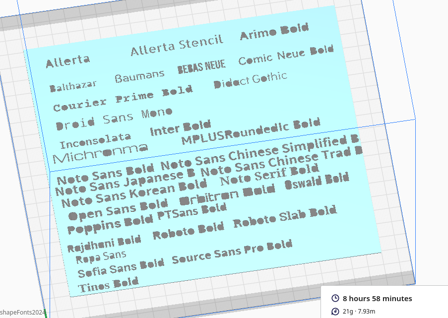 Onshape Text Fonts March 2024