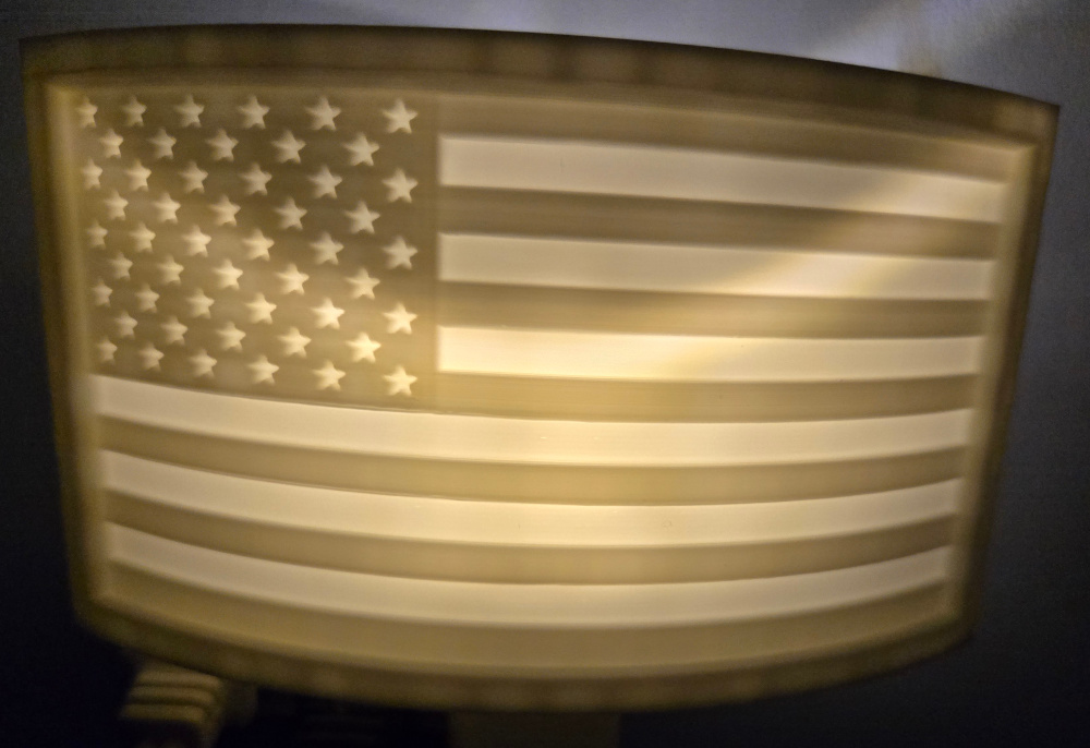US Flag Nightlight Lithophane