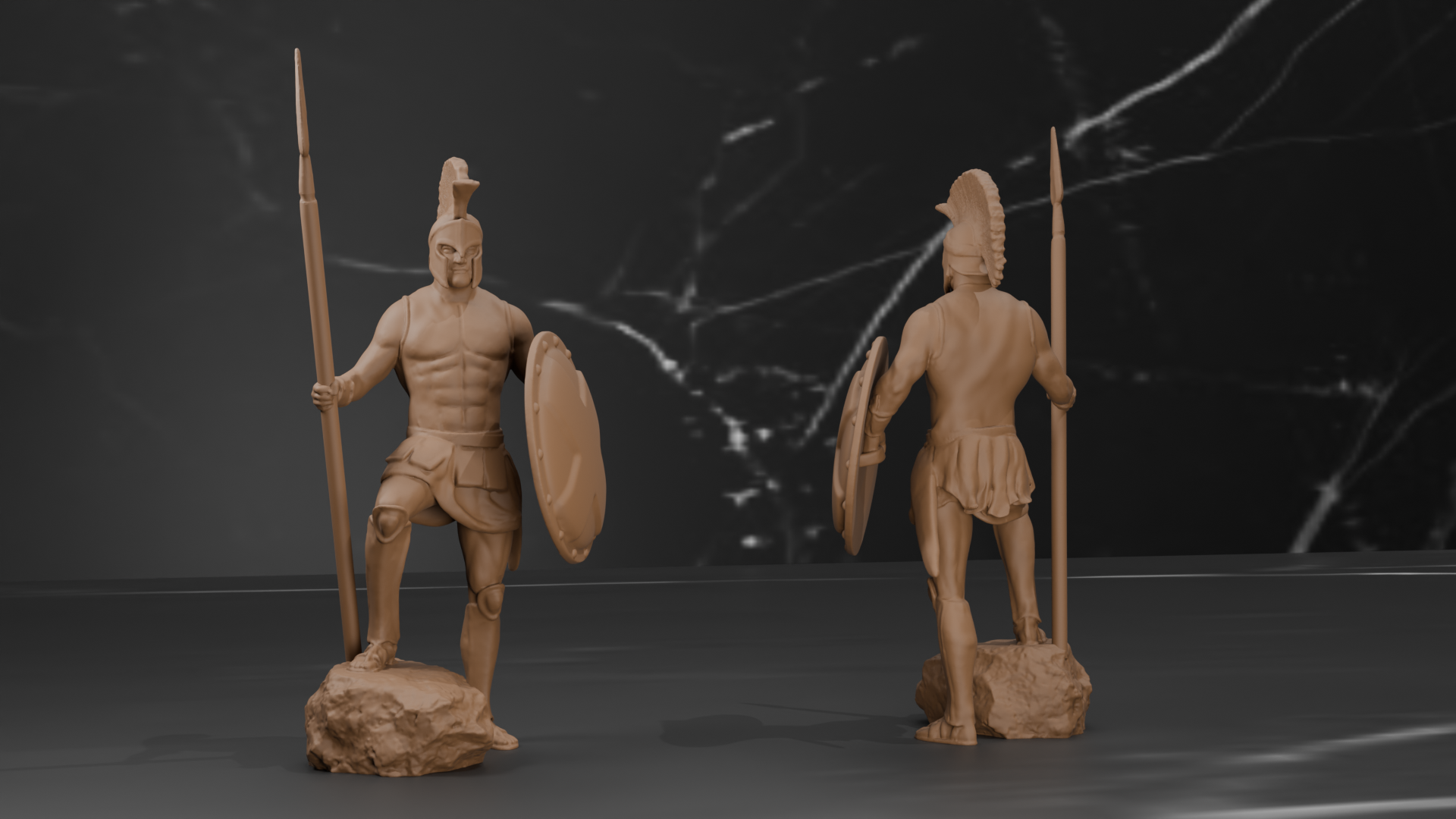 Spartan Warrior - Spear and Shield