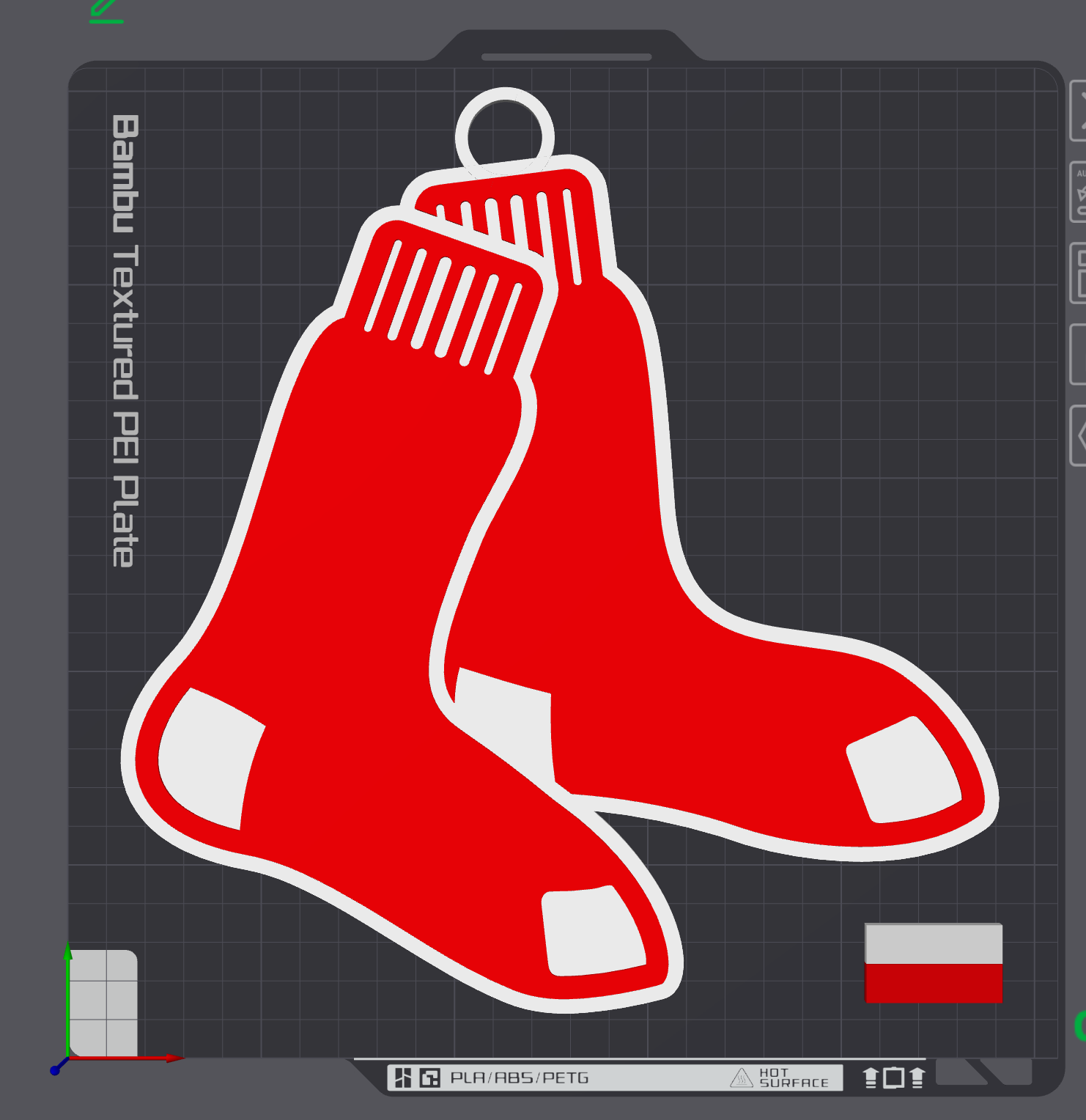 Boston Red Sox Alternate Oversized Necklace Logo