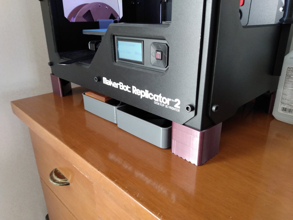 Vibration-damping Riser Feet for Replicator 2 (SCAD)