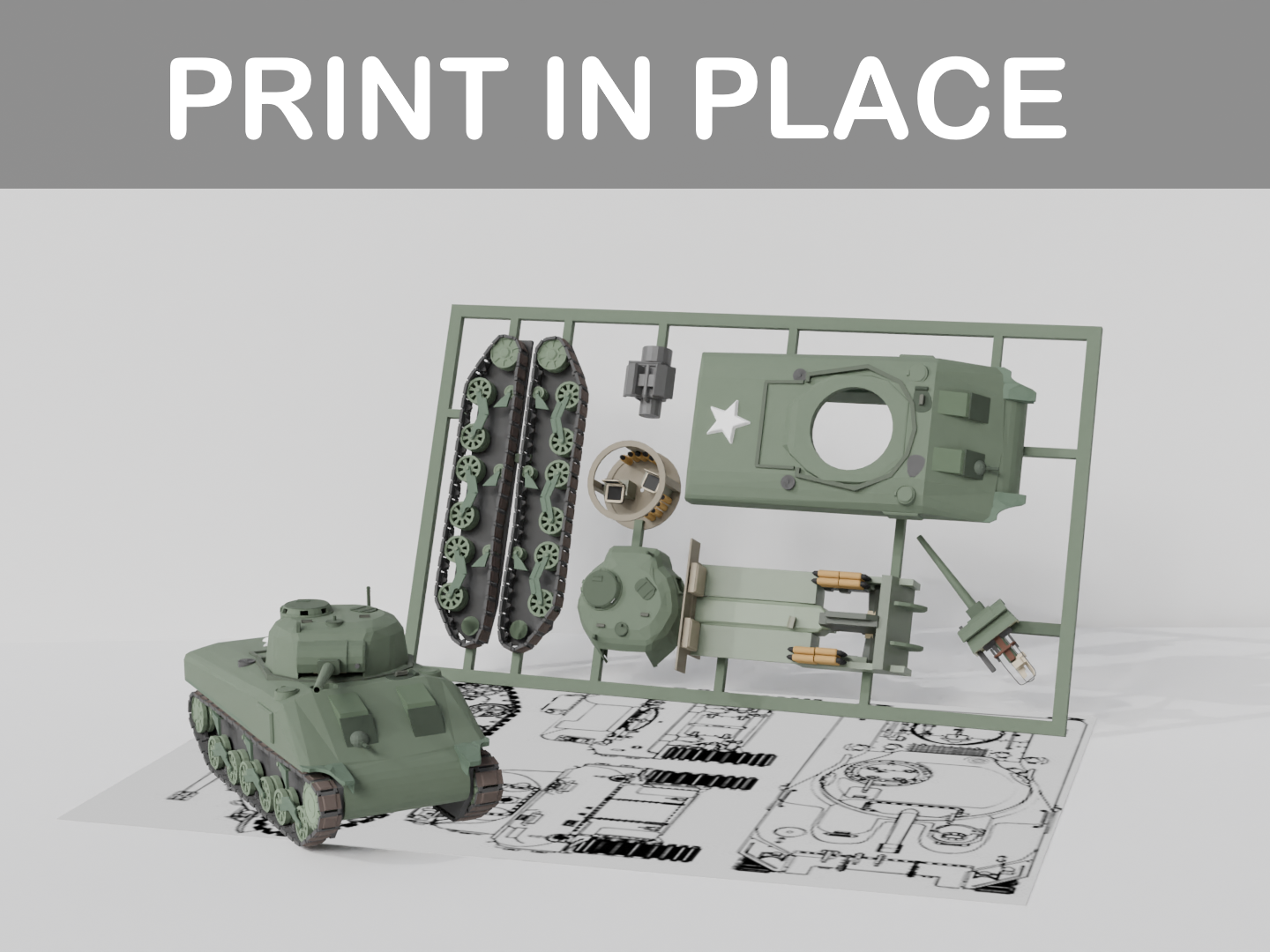 Sherman Tank - Kit Card