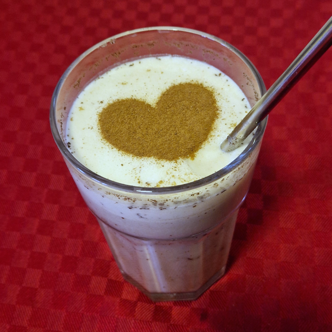 Heart Milk foam template