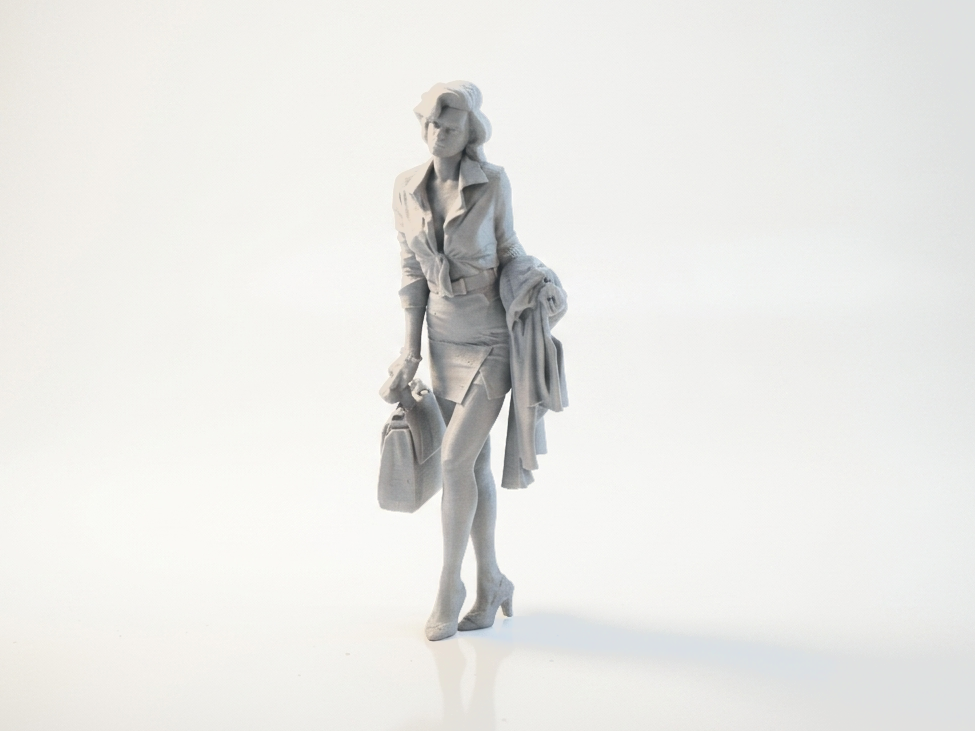 Office Girl Professional Woman Figurine 3D Printable