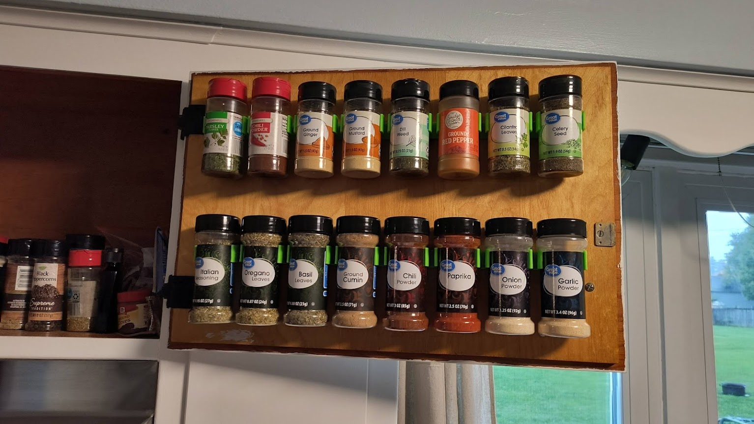 Spice Rack for cabinet or wall