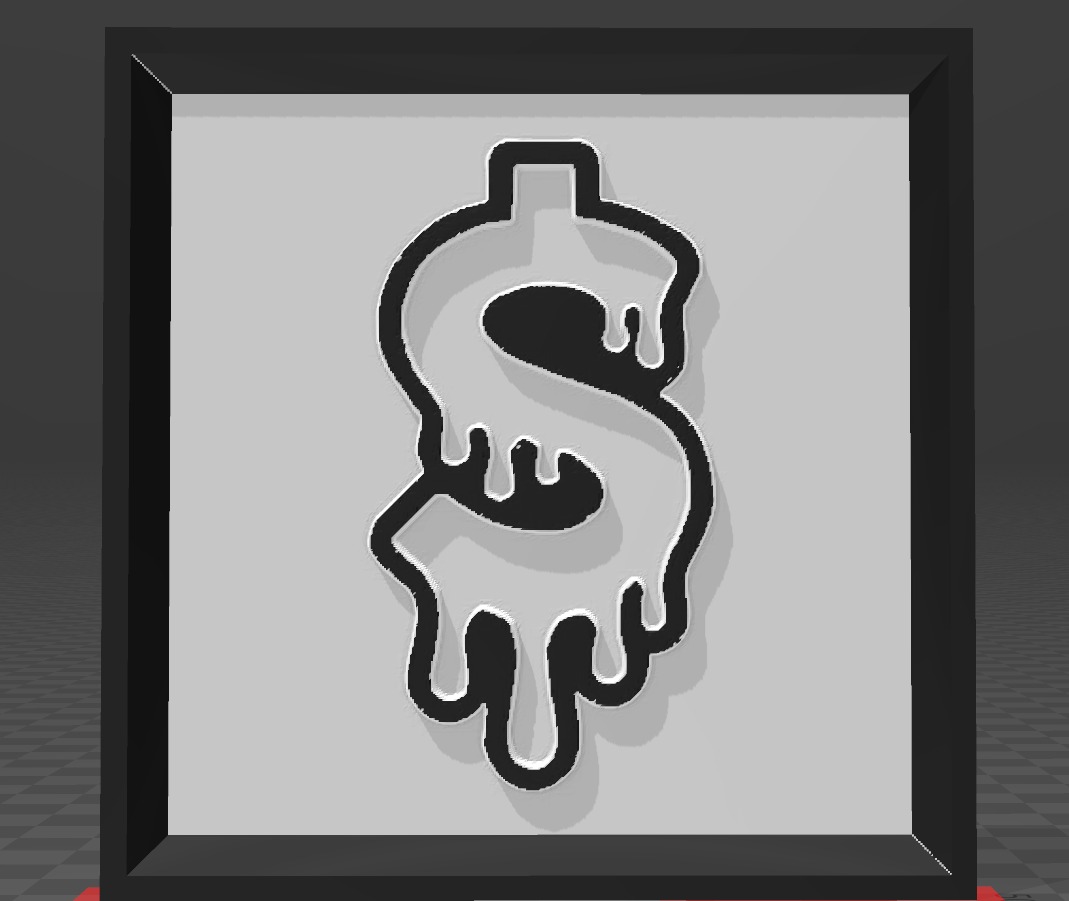 marco decorativo litofania signo pesos