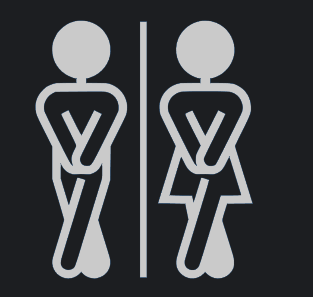 Toilet Door Sign - Bold+