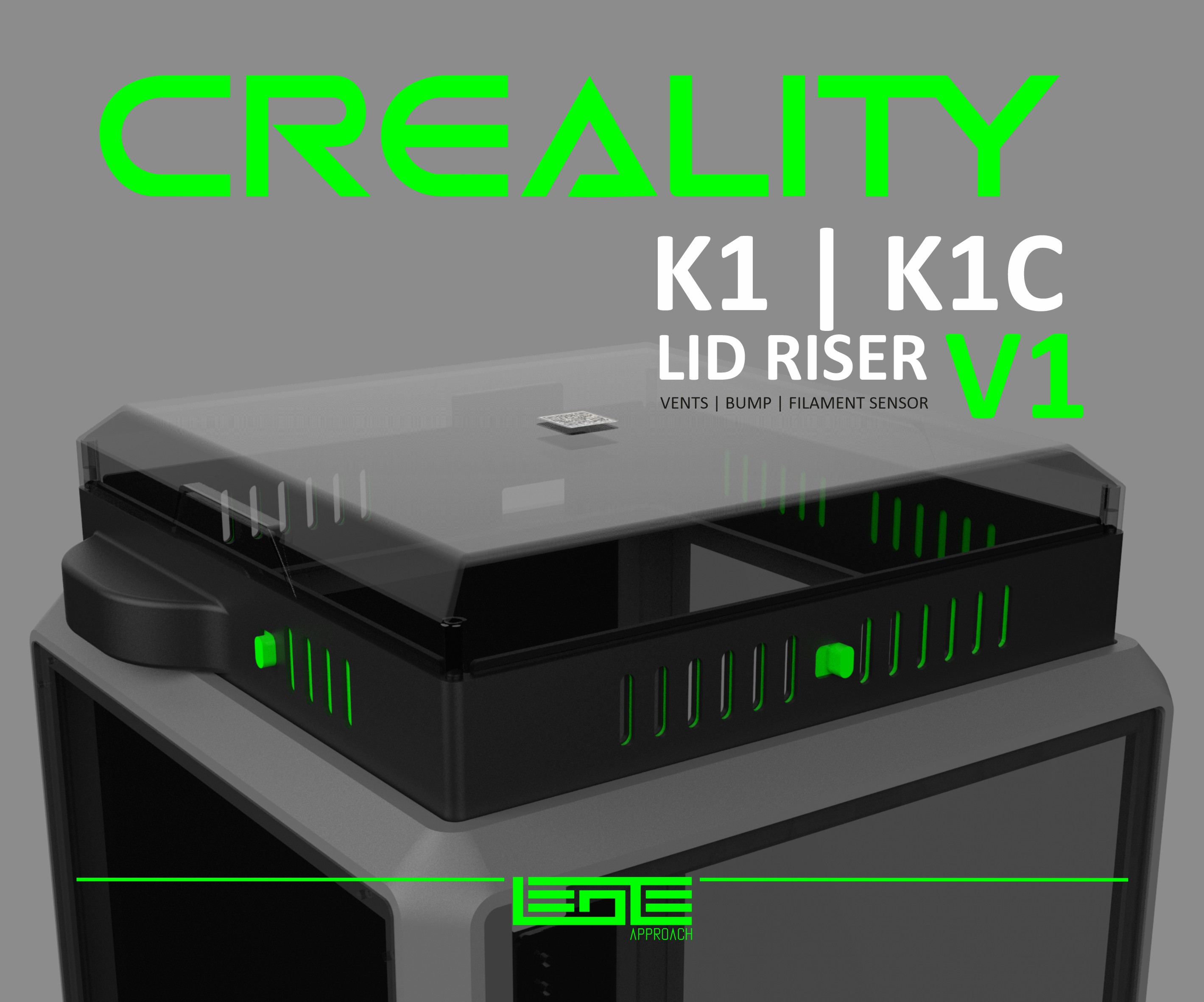 CREALITY K1 | K1C | K1SE - LID RISER V1