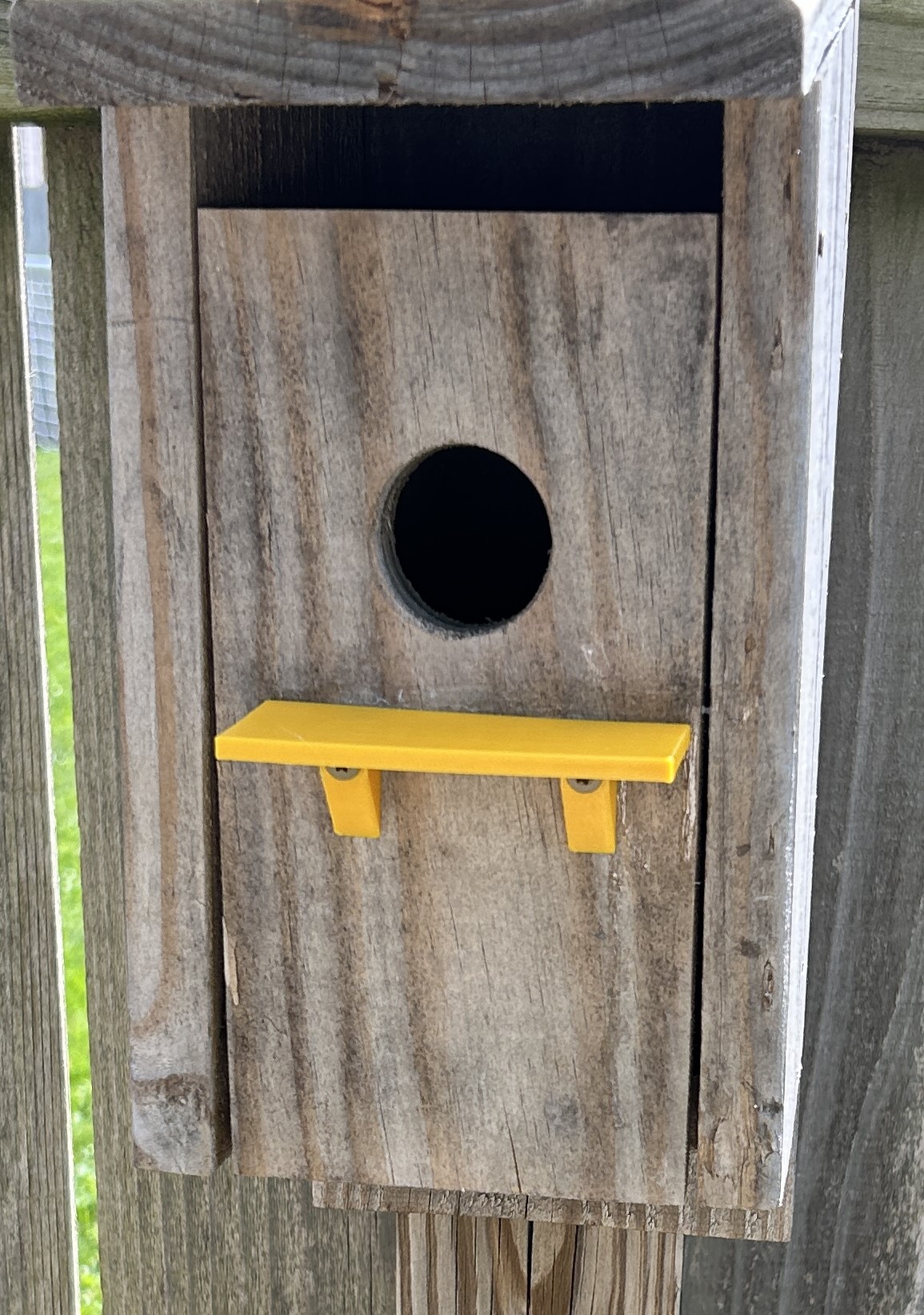 Porch for birds to land so they can enter the birdhouse