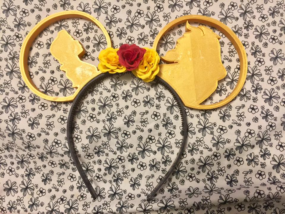 Beauty and the Beast themed wearable ears