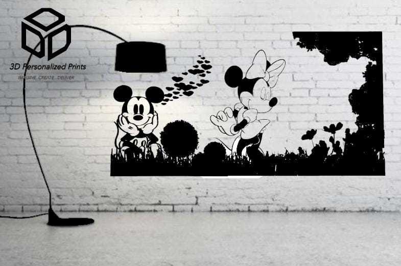 Eternal Love: Mickey and Minnie's nature Romance Wall art