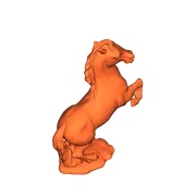 Scan Pferd auf Hinterhufe stehend - Scan Horse standing on back hooves