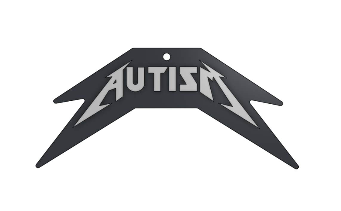 Autism Metallica Logo Keychain