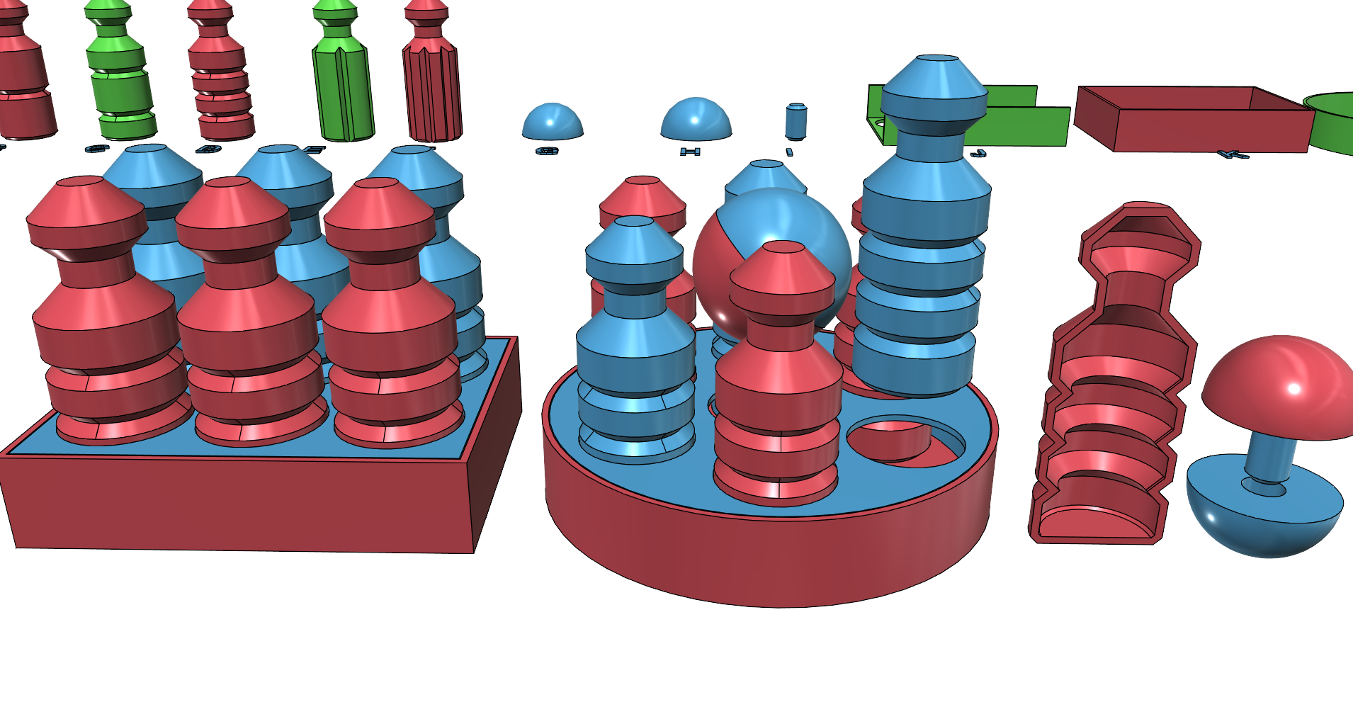 Bowling set cone cones skittles ninepins pin pins toy kids children easy print without support, tested kuzelky deti