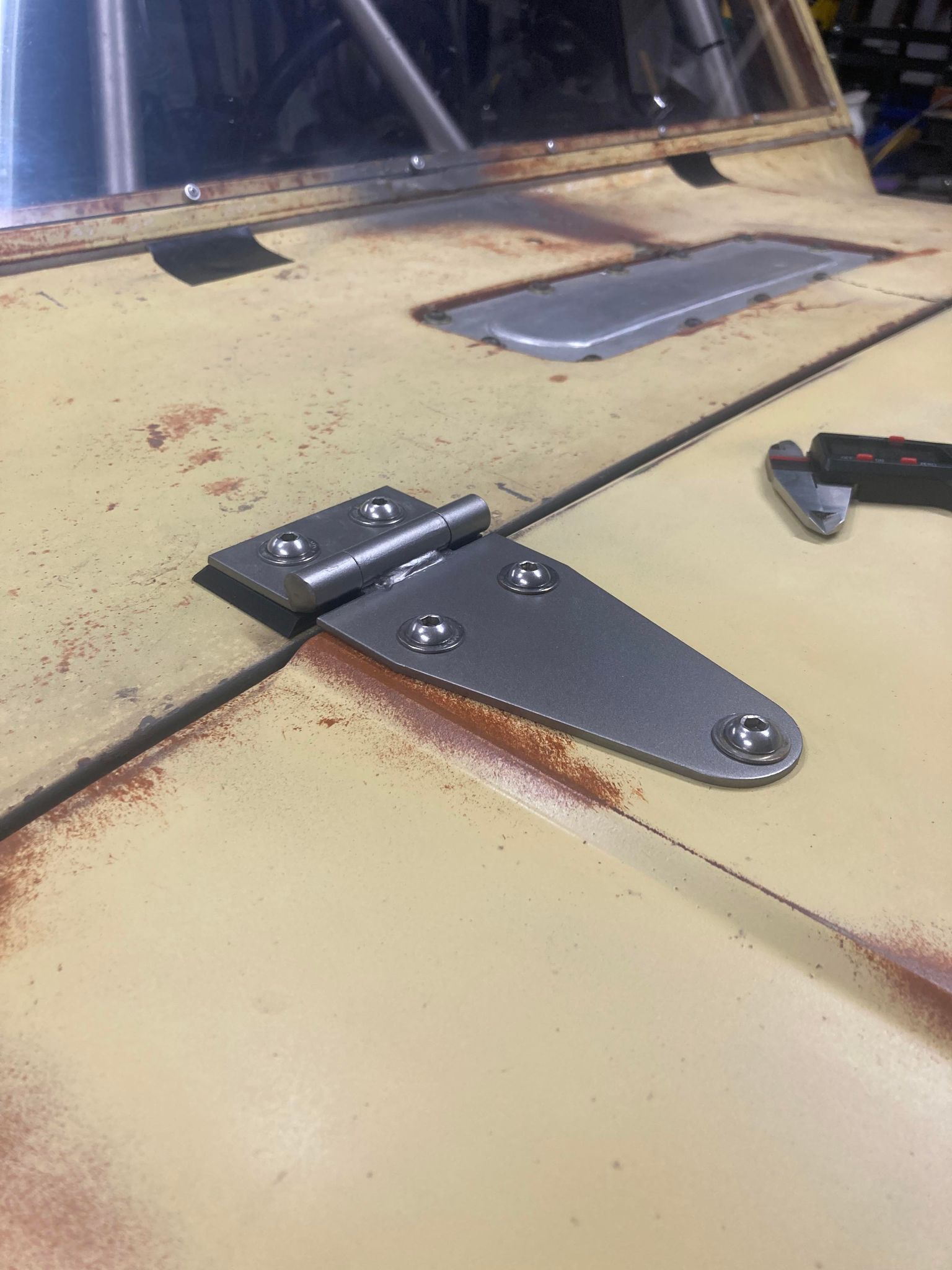 Jeepster Commando C101 hood to Jeep Commando C104 cowl adapter spacer.