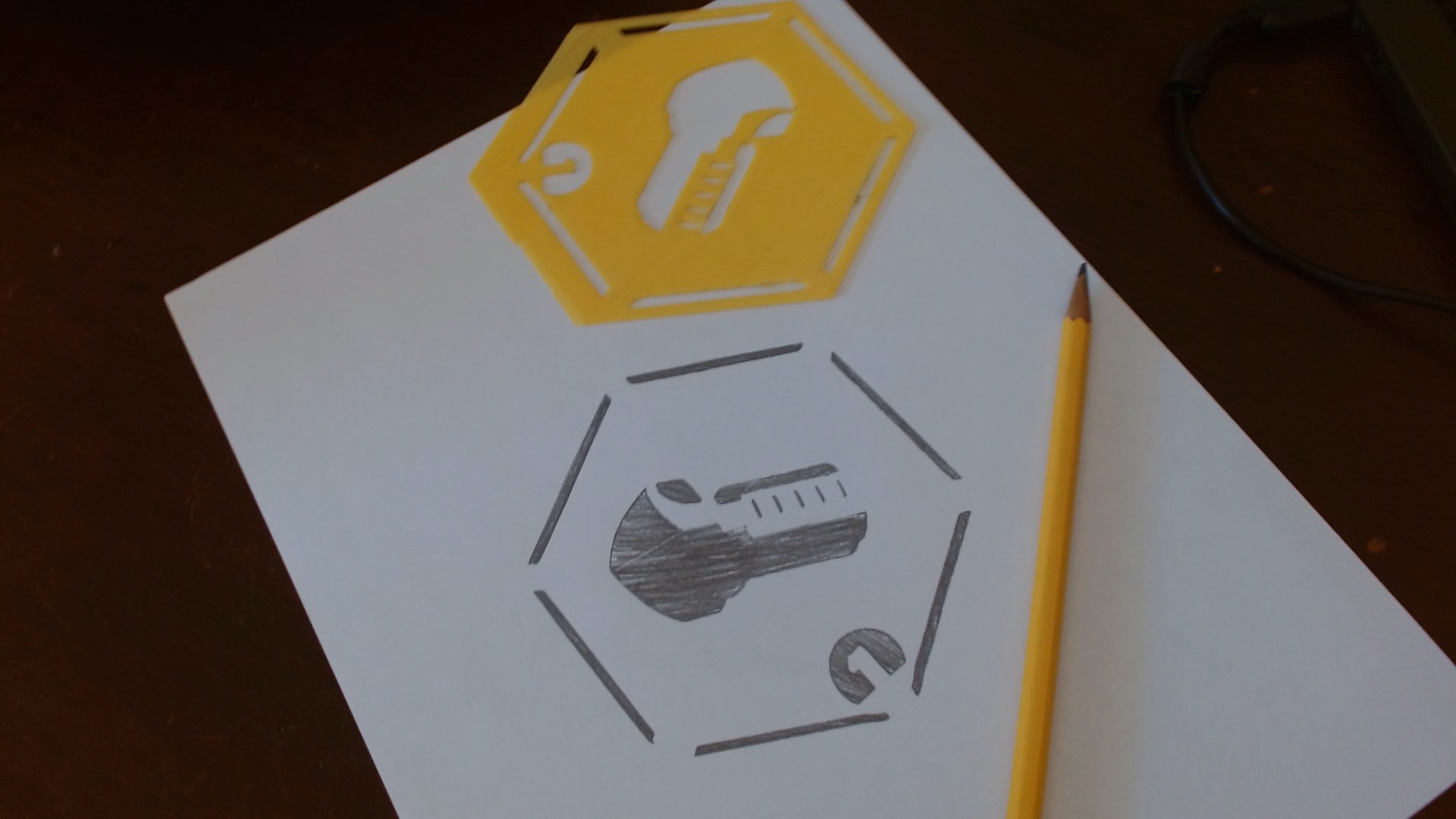Maker Level 1 & 2 3D Printable Badge! - AND STENCIL (No Supports)
