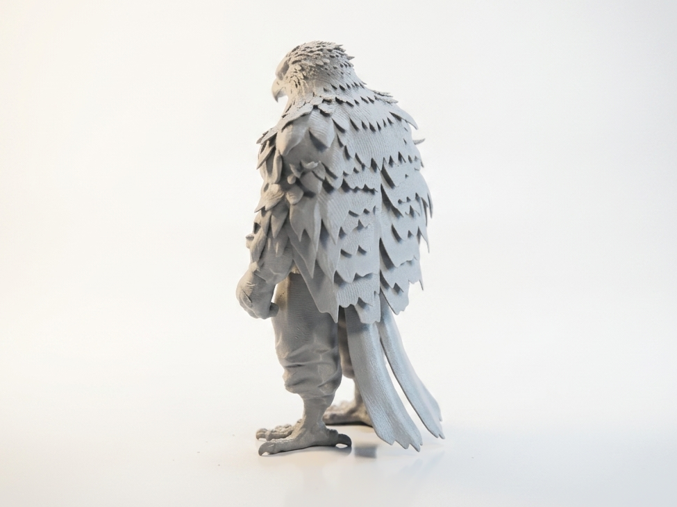 Eagle Warrior Figurine Animal Statue 3D Printable