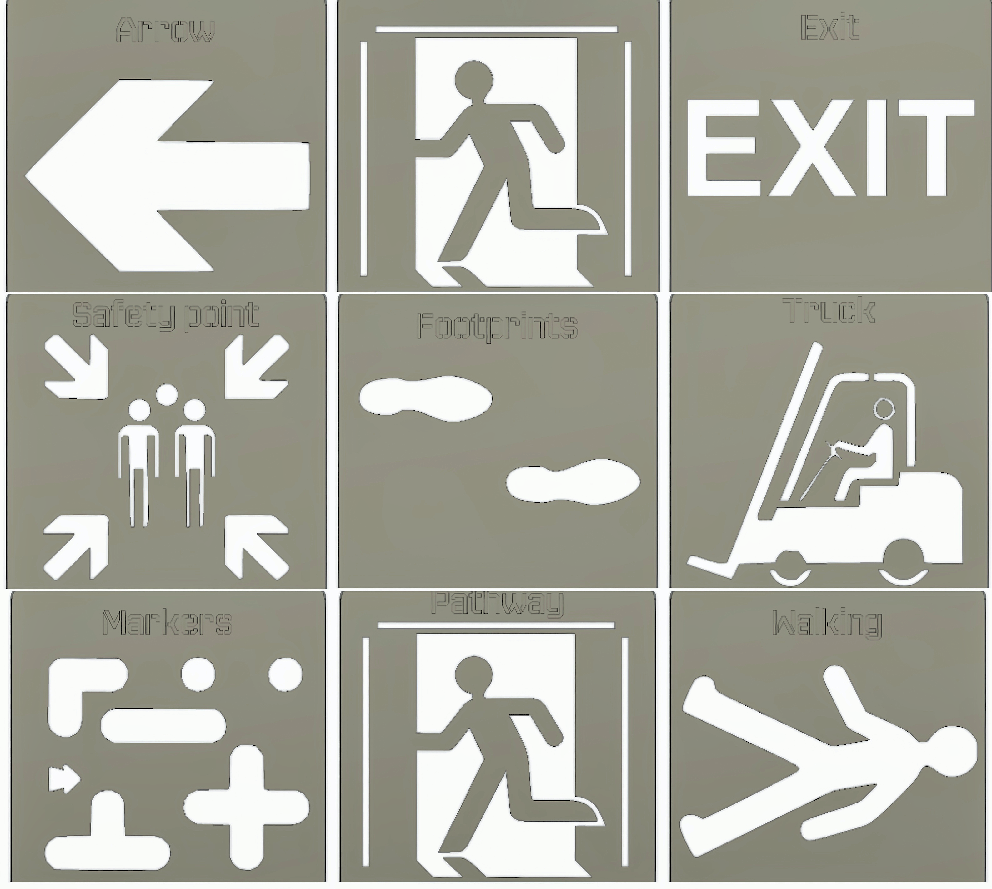 3D Safety Templates for Industrial and Educational Use