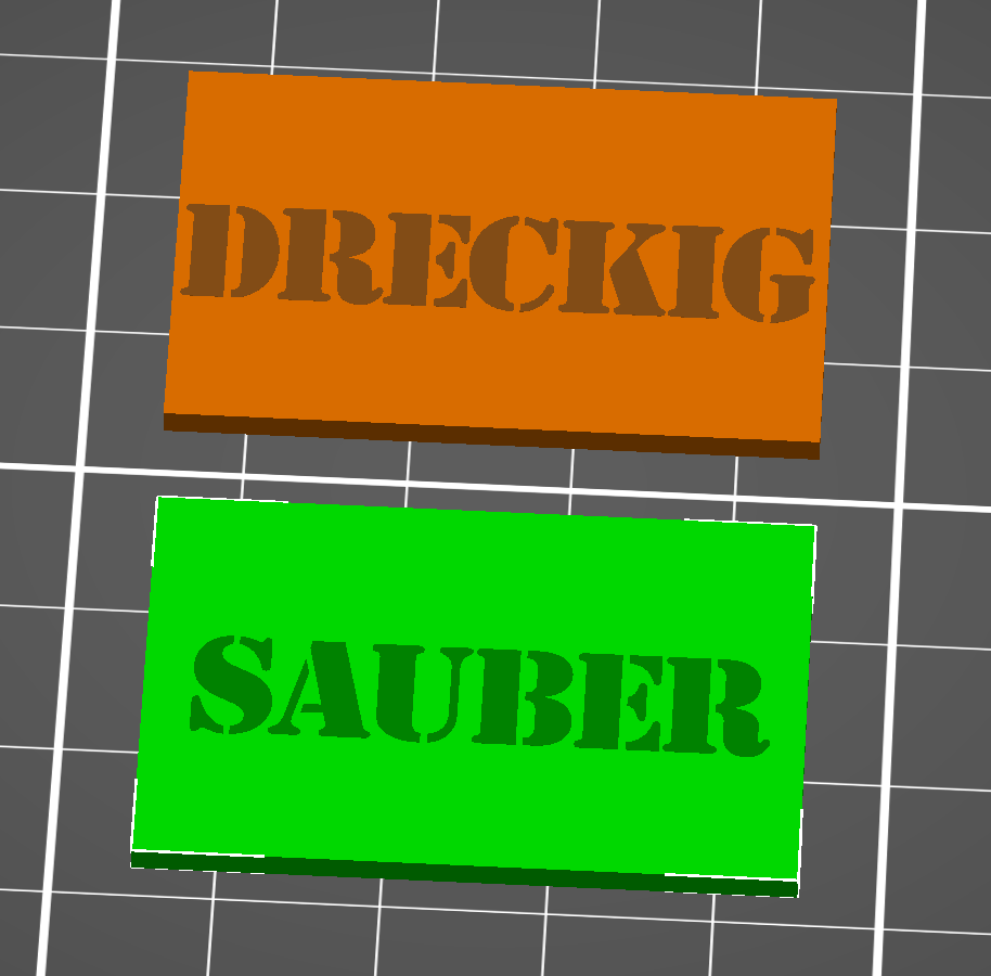 Sauber / Dreckig Schilder für Spülmaschinen-Schild