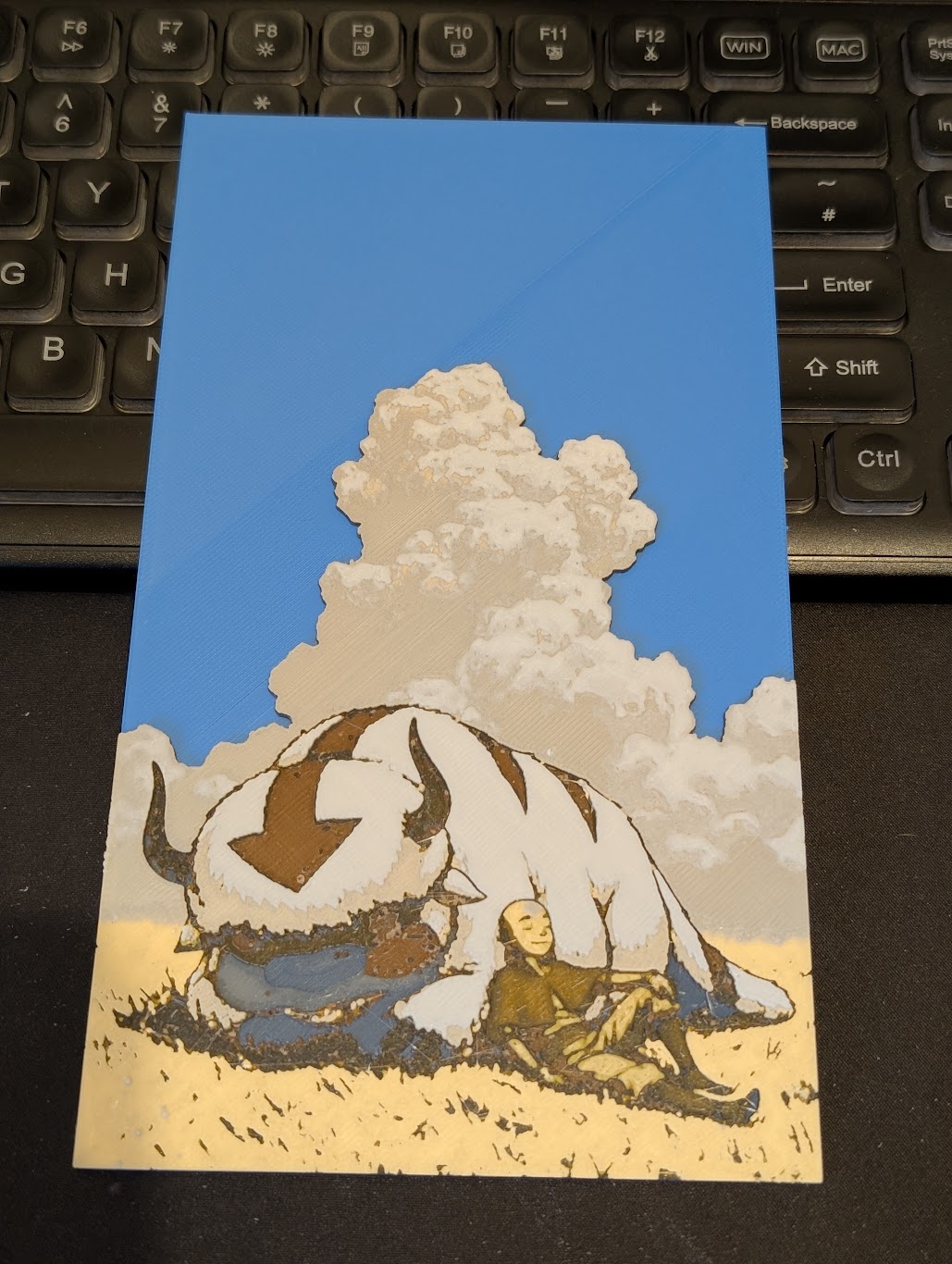 Hueforge of Avatar AAng and Appa