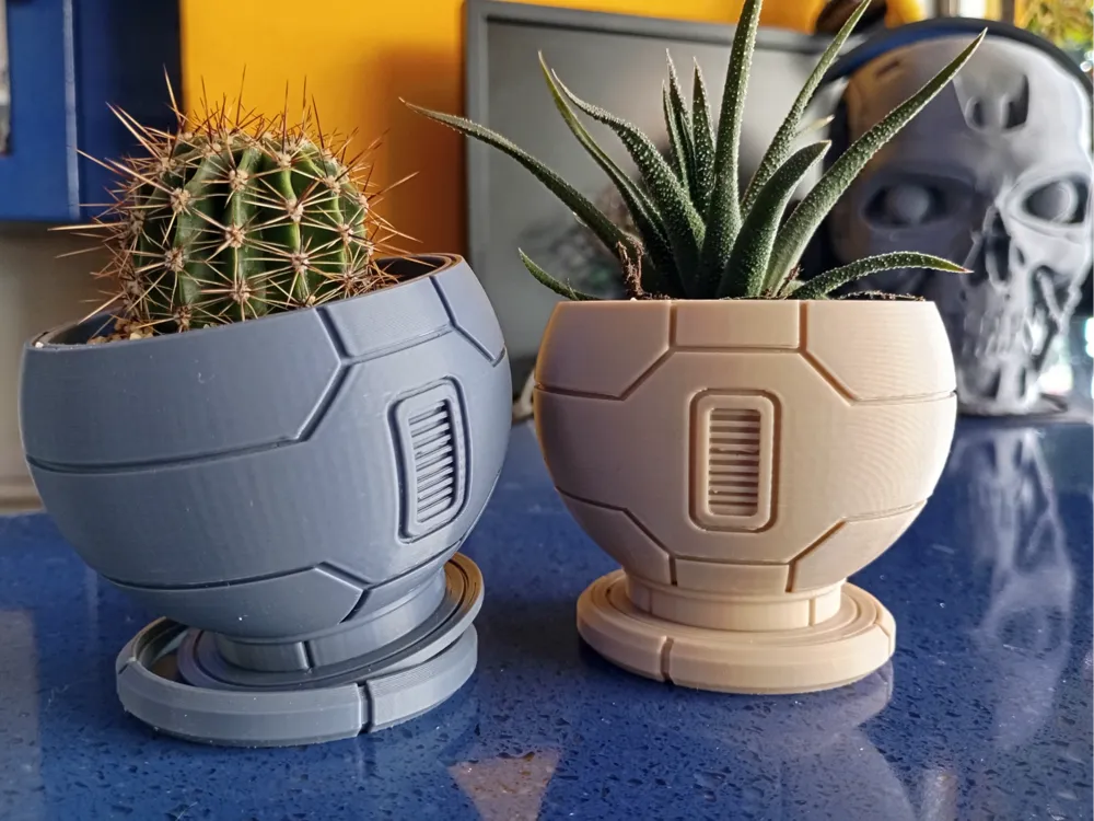 futuristic flower cactus planter pot