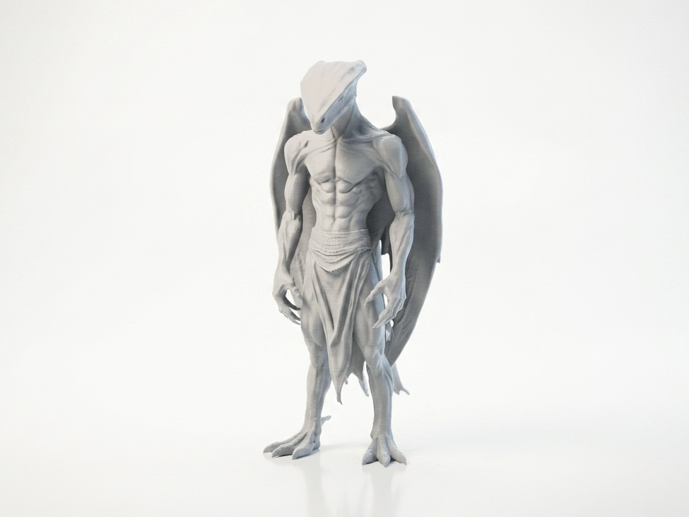Civilized Pterodactyl Sculpture Animal Figurine 3D Printable