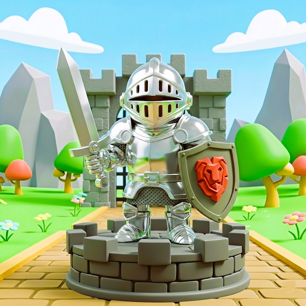 Medieval Chibi Warrior Figurine