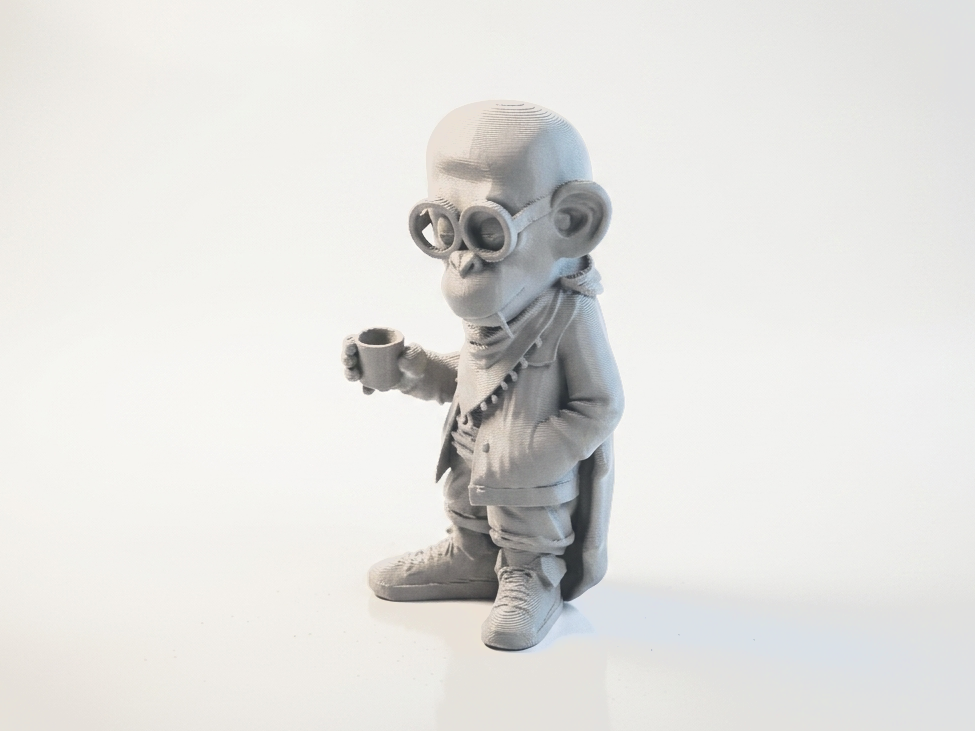 Smoking Monkey Figurine Animal Collectible 3D Printable