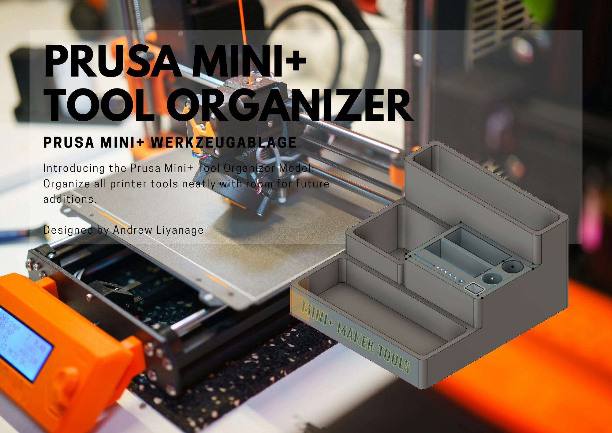 Prusa MINI+ Tool Organizer