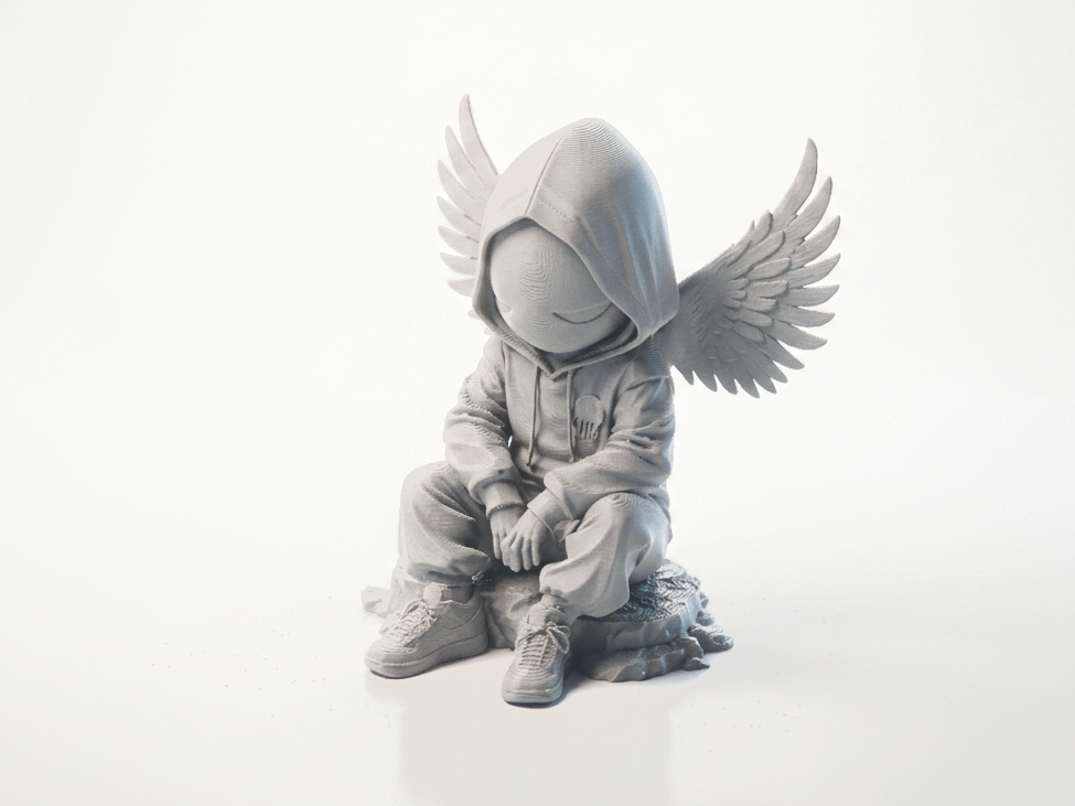 Bored Demon Angel Wings Fantasy Figurine 3D Printable