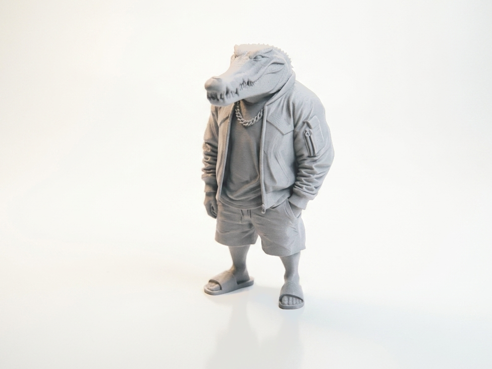 Crocodile Man Figurine Animal Character 3D Printable