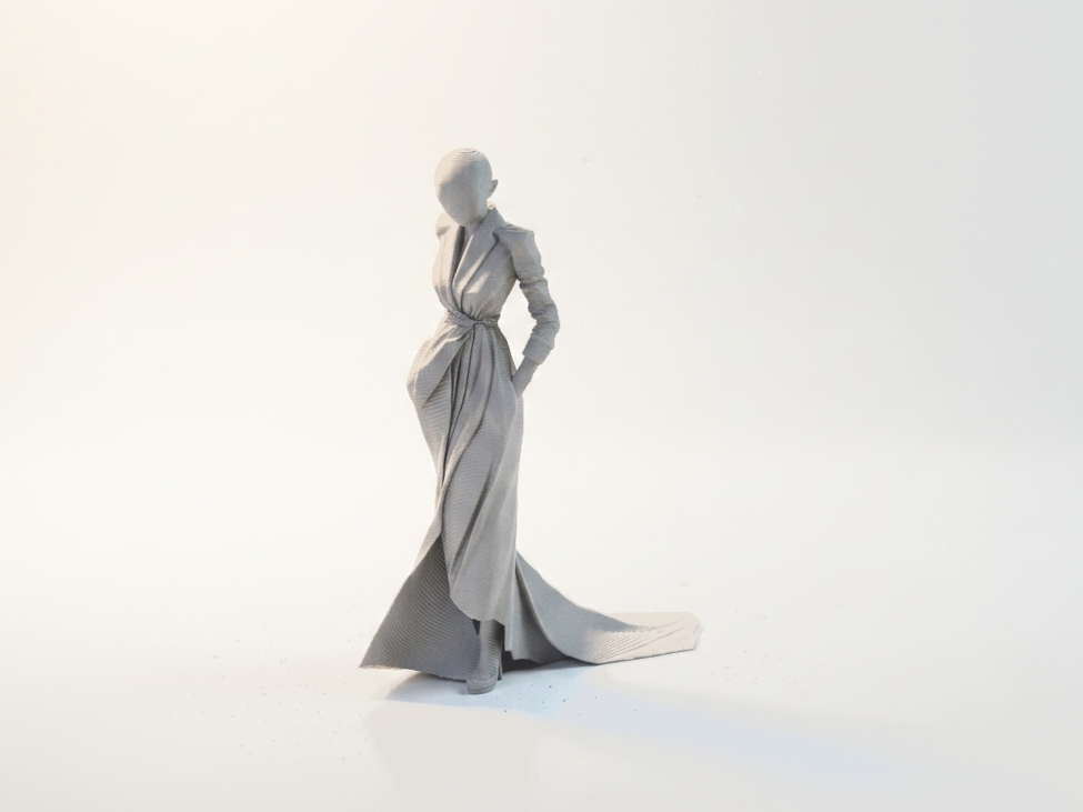 Elegant Faceless Lady Figurine Female Figure 3D Printable
