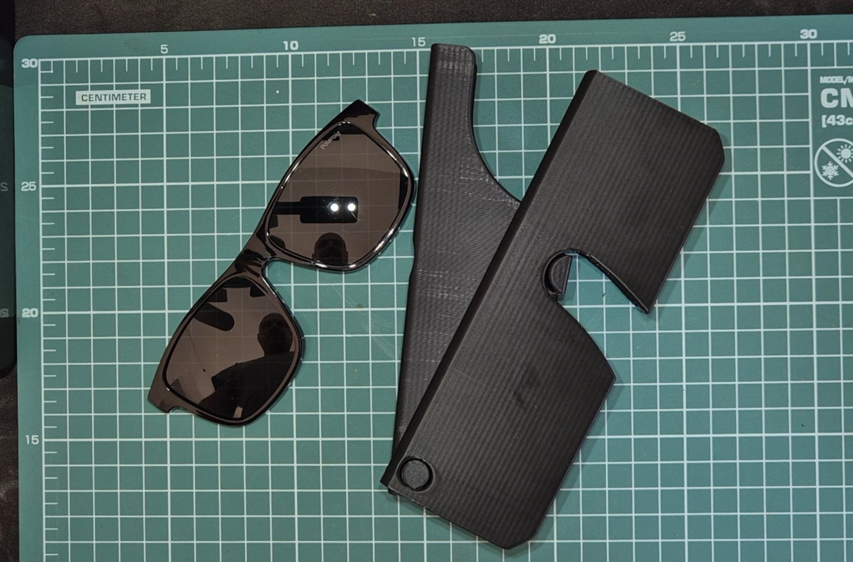 Clip On Sunglasses Case - One Handed Operation