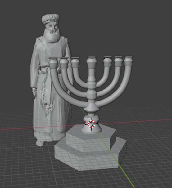 High Priest - Lighting a Menorah in the Jerusalem Temple - כהן גדול - מדליק מנורה בבית המקדש בירושלים