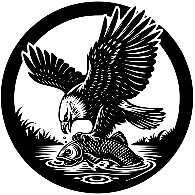 Coaster / wall art / frottage creation: Eagle (version 5)