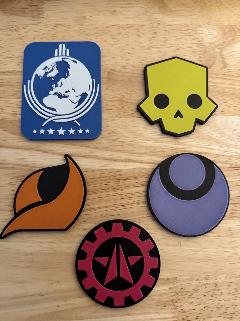 Helldivers II Faction Symbol Collection - Fridge Magnet (Hot-Swap, Multi-Color) | Decoration For Whiteboard, Refrigerator, Locker, Cabinet | Home & Kitchen Essential, Classroom Office Supplies |