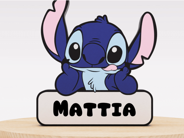 Stitch Lightbox with Your Name / LED Lamp