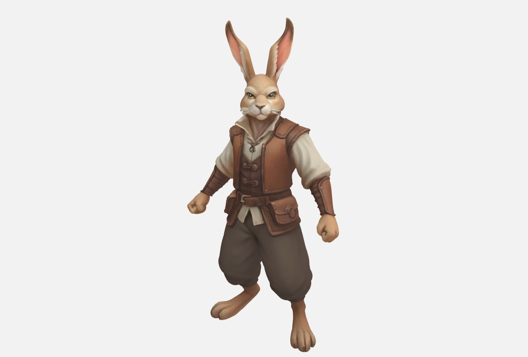 Harengon Brawler (Monk) - DnD mini