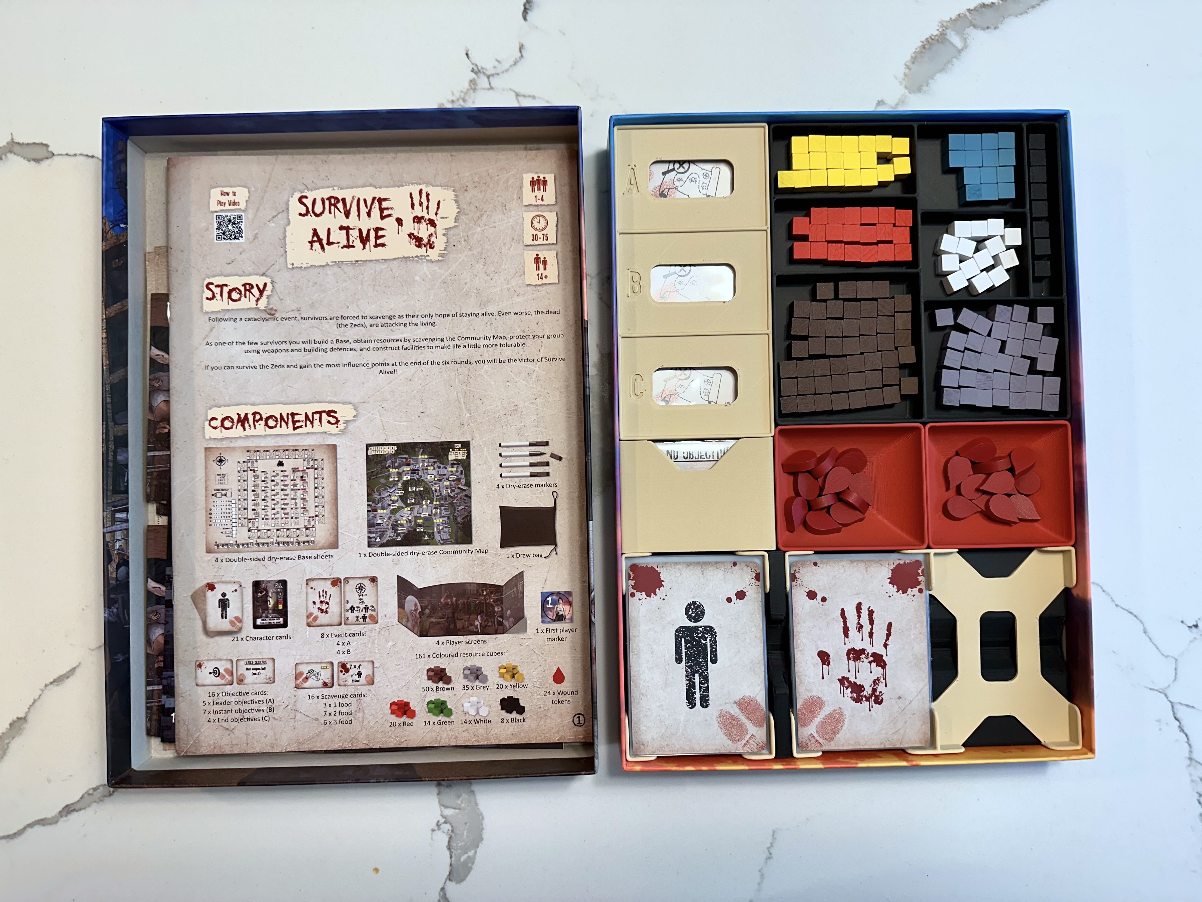 Survive Alive Draw and Write Game Insert