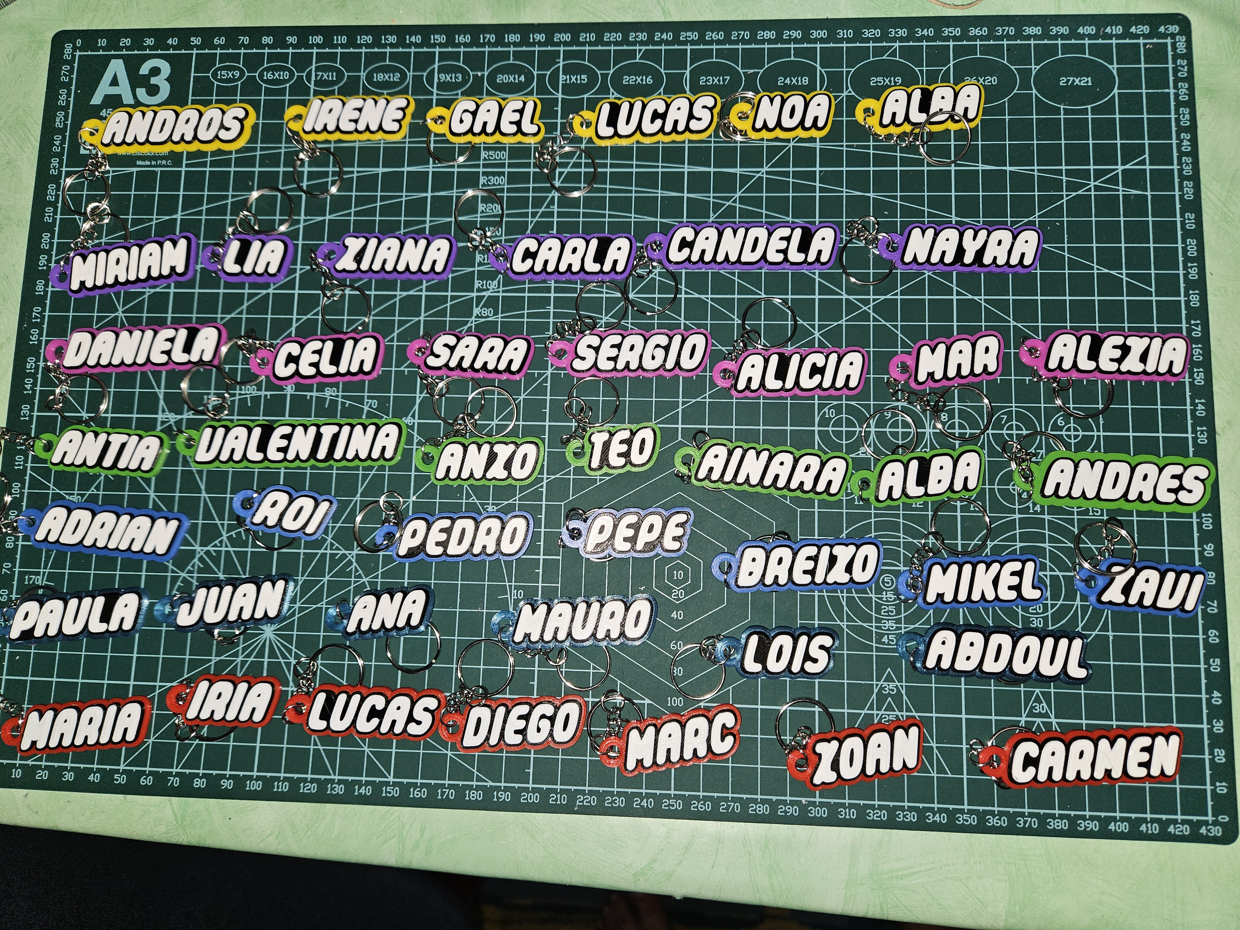 Llavero nombre Abdoul,Adriana, Ainara, Alba, Alexia, Breixo, Candela, Carmen, Celia, Claudia, David, Diego, Enma, Gael, Heyli, Lia, Lois, Lucas, Mar, Marc, Martina, Mauro, Mikel, Naia, Nayra, Noa, Pepe, Pedro, Samuel, Sara, Teo, Valentina, Xavi, Xoan, Zoe