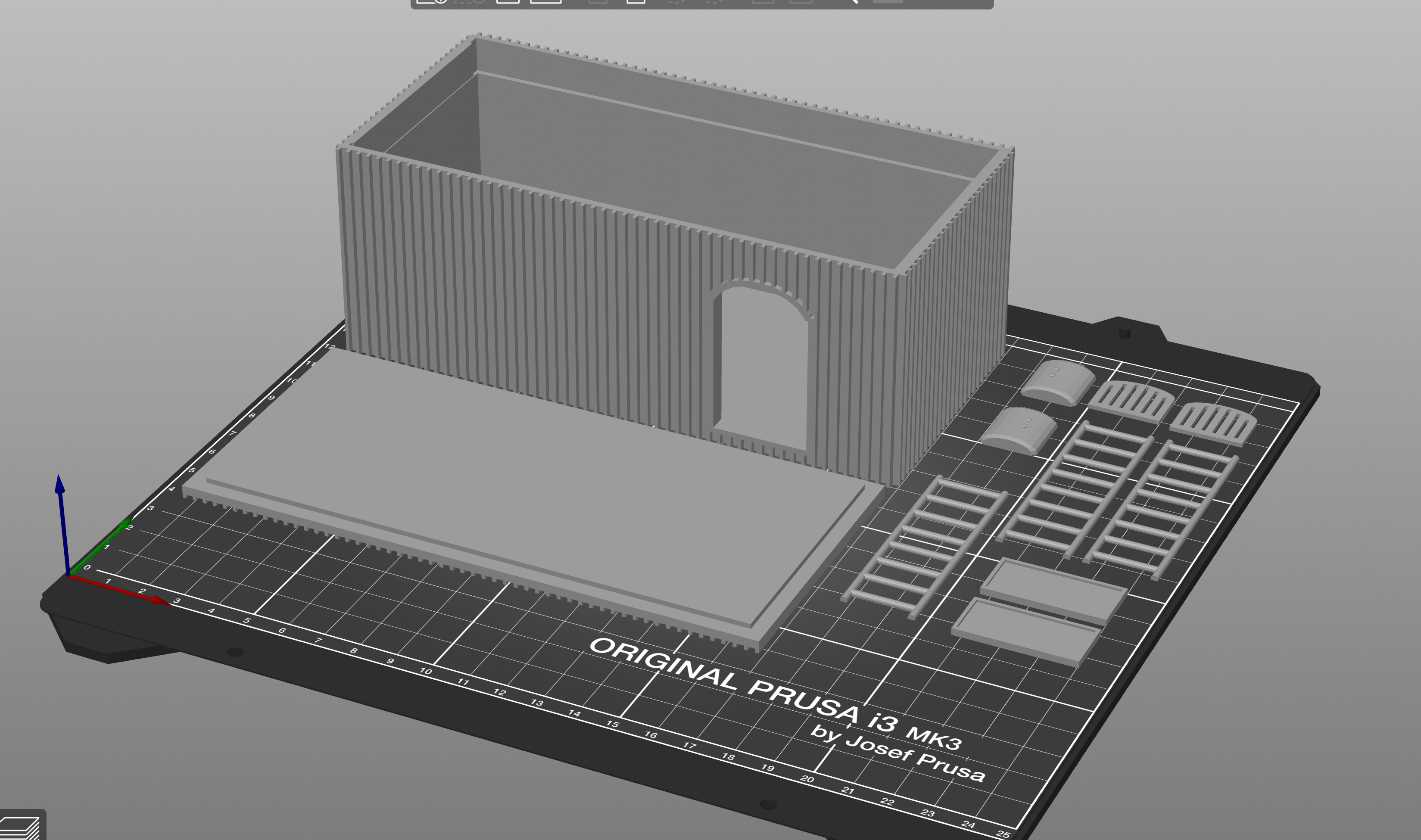 Cargo Container, ladders, platform, and greebles.