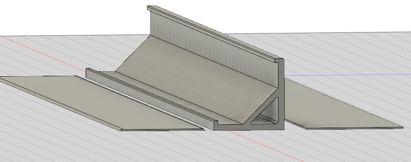 Led Strip Mount 45° angle and Diffuser