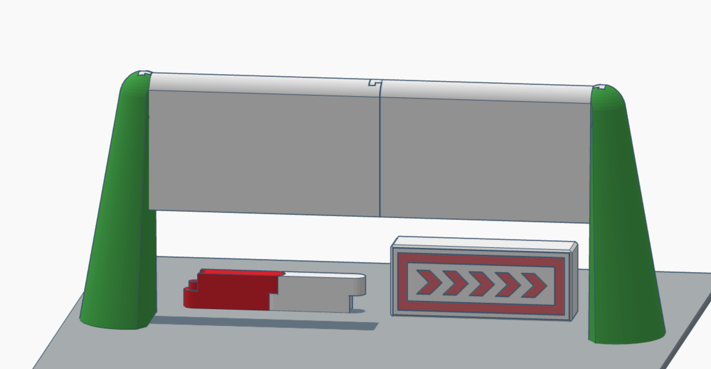 Simplified Mario Kart Live Play Set: gates, barriers and arrows