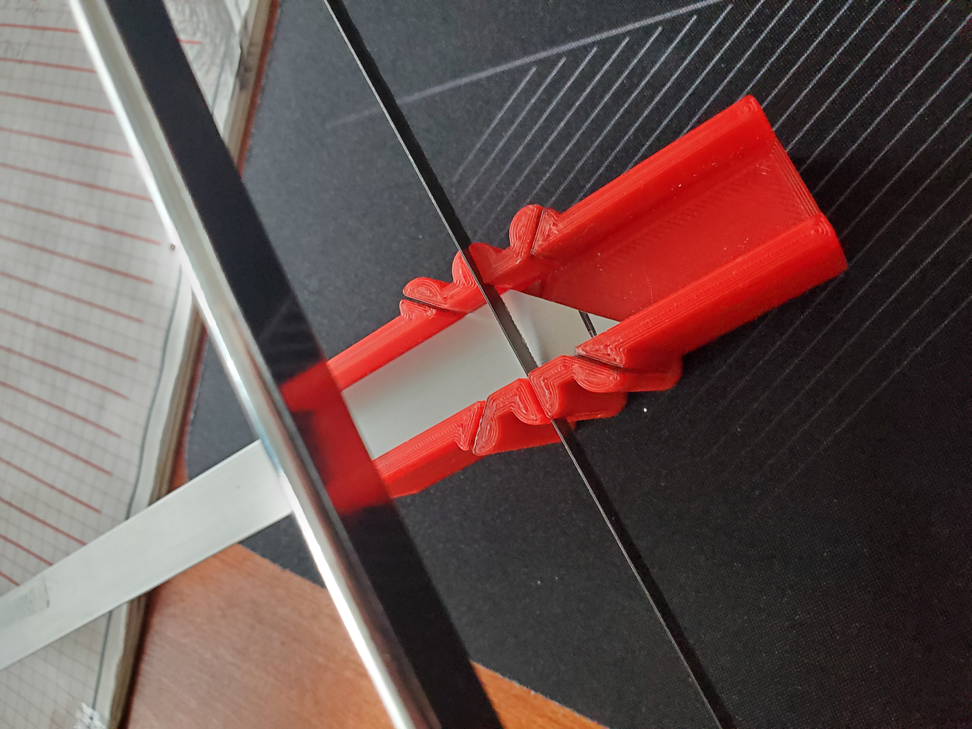 Cutting gauge for 15mm aluminium profile