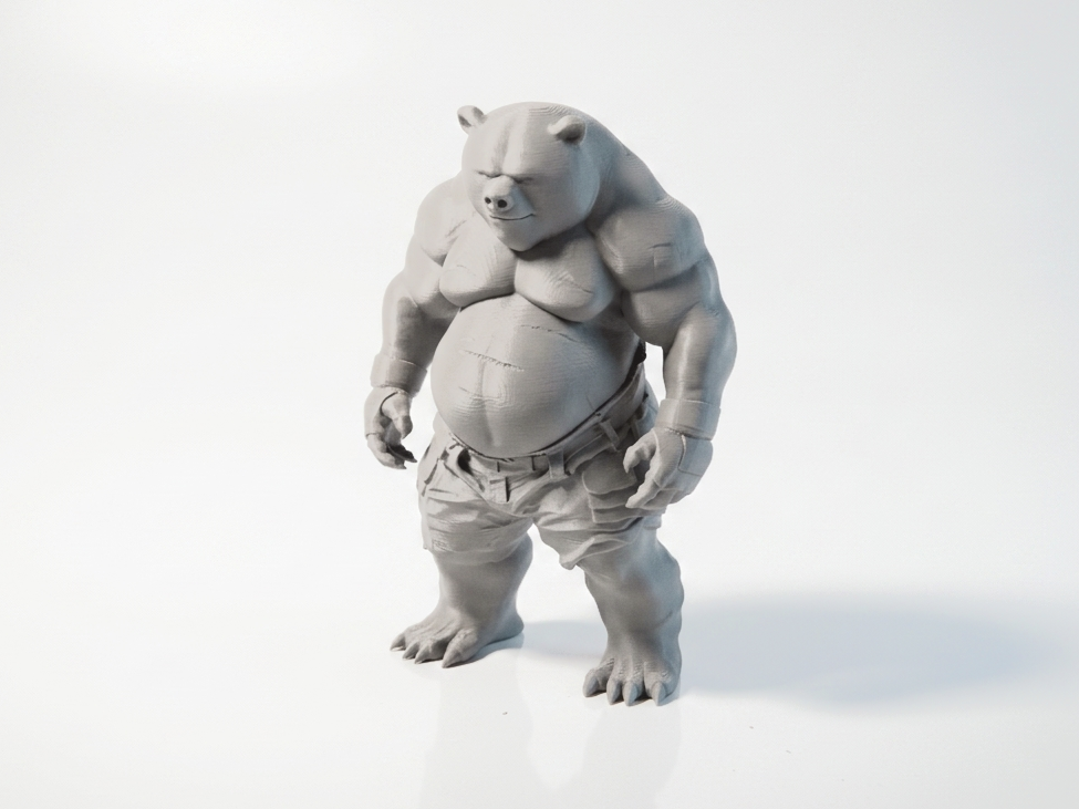 Boxer Bear Figurine Animal Collectible 3D Printable